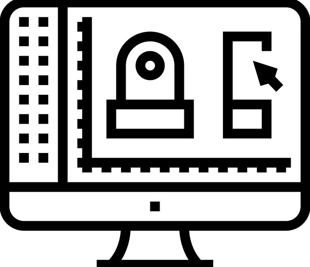 机械设计线性图标3D图像图片下载