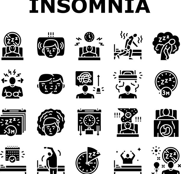 失眠者慢性问题图标设置图片下载