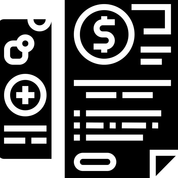 保险科技文档字形图标图片下载
