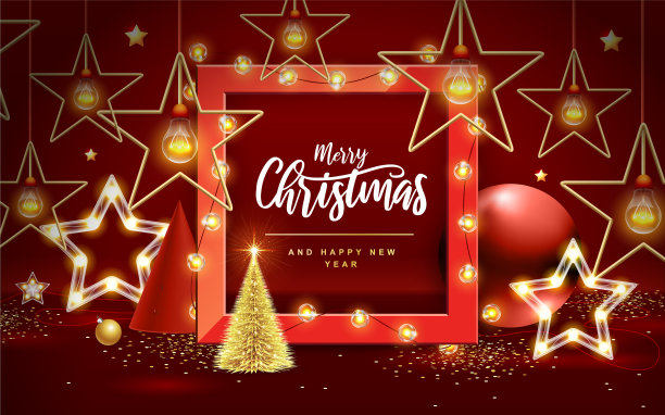 圣诞快乐，新年快乐海报图片下载