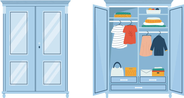 一个开放的衣柜图片下载