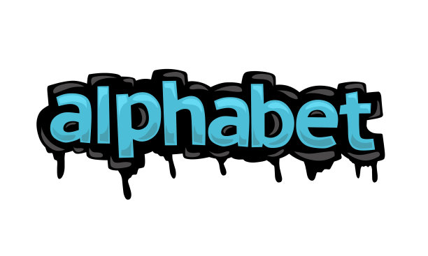 字母书写涂鸦设计在白色背景图片下载