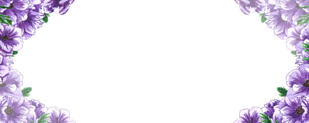 手绘海葵框架。水彩风花板上的白色背景。剪贴簿设计元素。印刷海报，婚礼卡，标签，旗帜设计集。图片下载