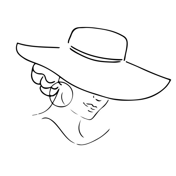 一个戴着帽子的年轻女孩的脸的肖像图片下载