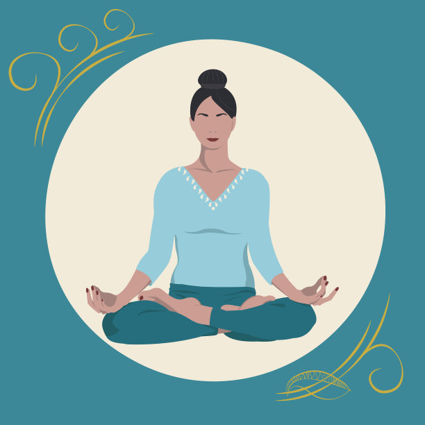 一名亚洲女子在做瑜伽时冥想图片下载