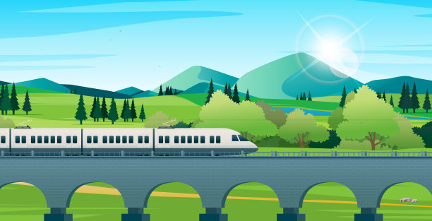 铁轨上的火车。图片下载