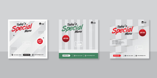 美食社交媒体推广横幅海报设计图片下载