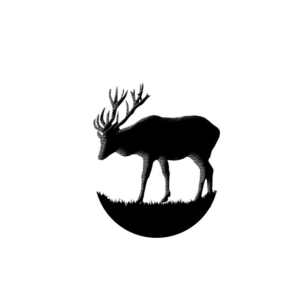 鹿模板设计图片下载