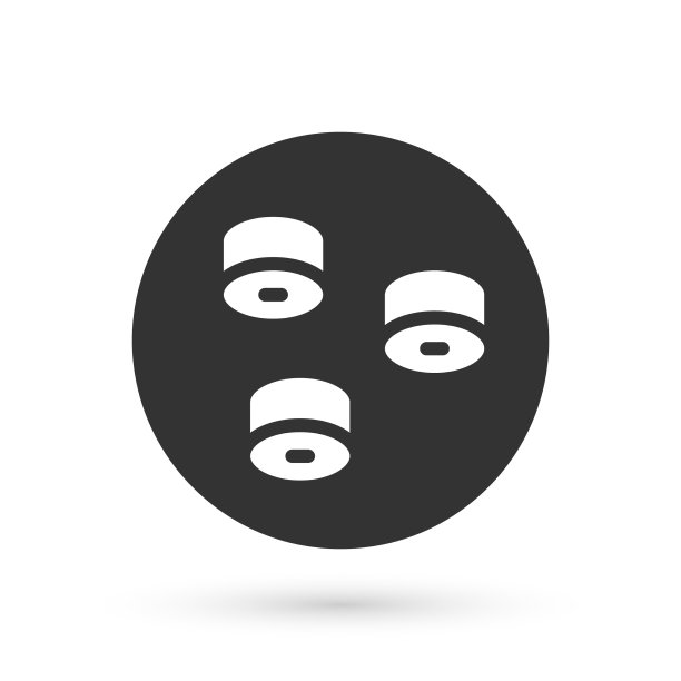 灰色寿司图标孤立在白色背景图片下载