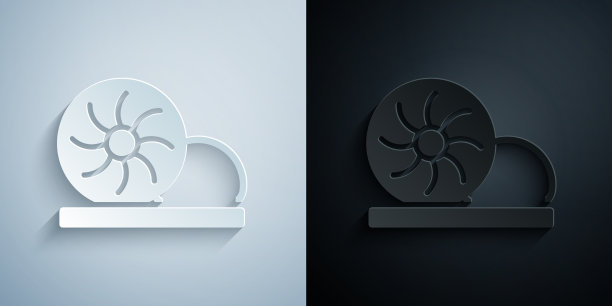 剪纸小笼包或蒸饺子的图标图片下载