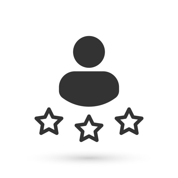 灰色消费者或客户产品评级图标图片下载