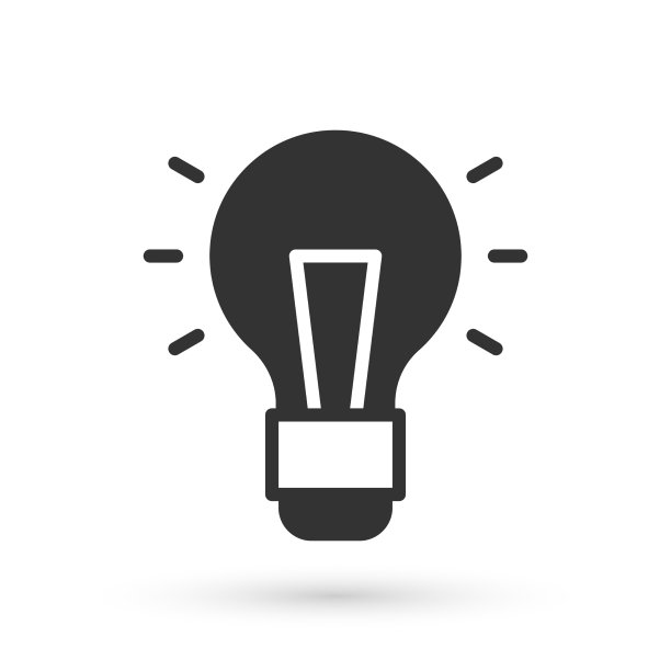 灰色灯泡与概念的想法图标孤立图片下载