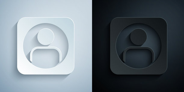 剪纸创建帐户屏幕图标隔离上图片下载