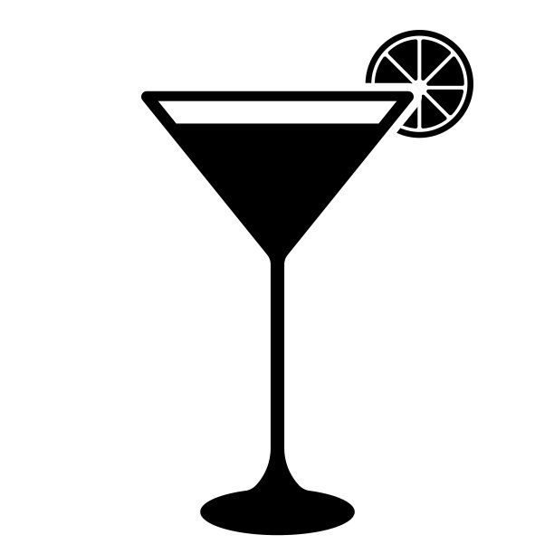 鸡尾酒图标。酒精的象征。矢量图图片下载