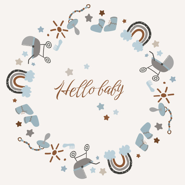 新生男孩明信片图片下载