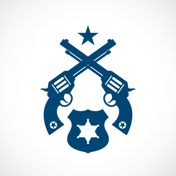 枪支是军事的象征，法律和权威的象征图片下载