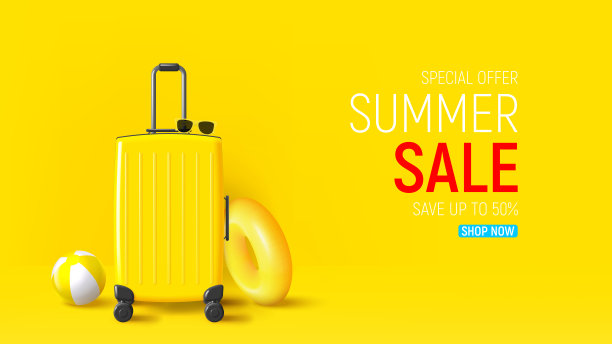 夏季销售广告横幅模板图片下载