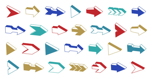 3d箭头大集单色单色简单图片下载