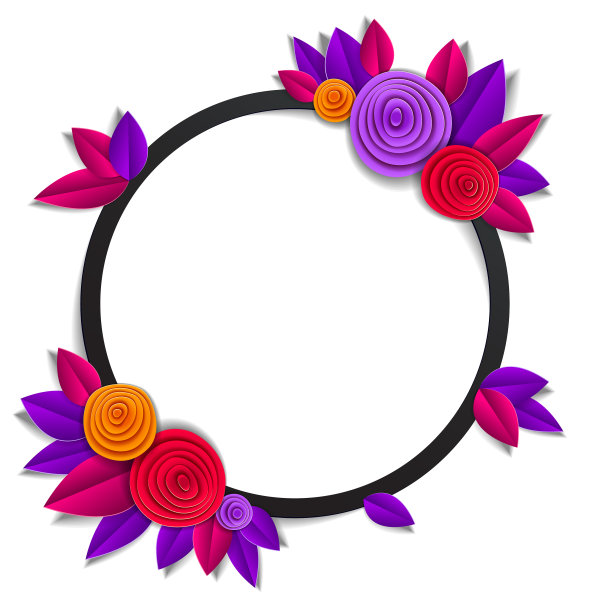 背景花和秋叶纸图片下载