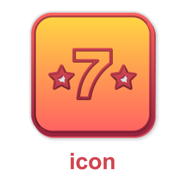 带有三叶草符号的黄金赌场老虎机图标图片下载