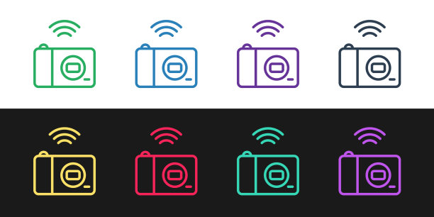 设置线智能相机系统图标隔离图片下载