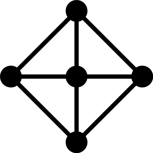 菱形网格节点平面图标符号图片下载