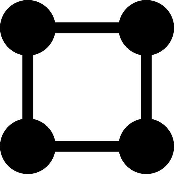方形网格中心平面图标图片下载