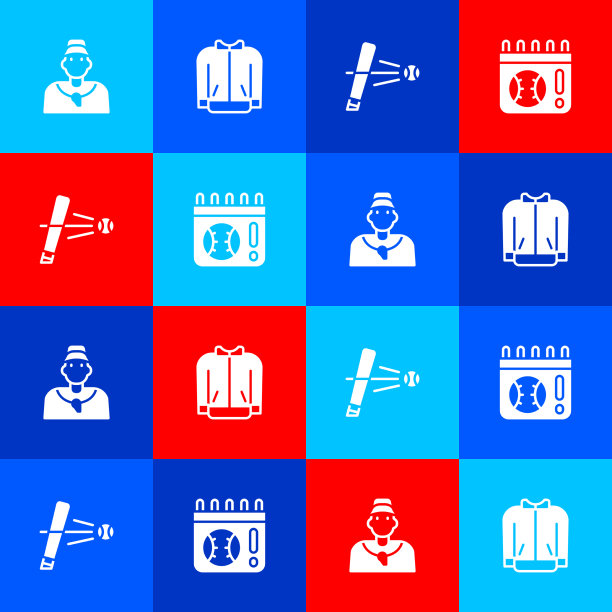 设置棒球教练t恤球棒和日历图片下载