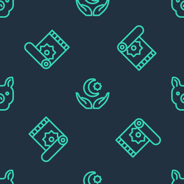 镶线星月牙传统地毯和图片下载