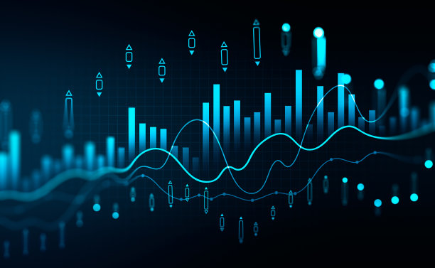 外汇图形线和上升烛台和线条图片下载