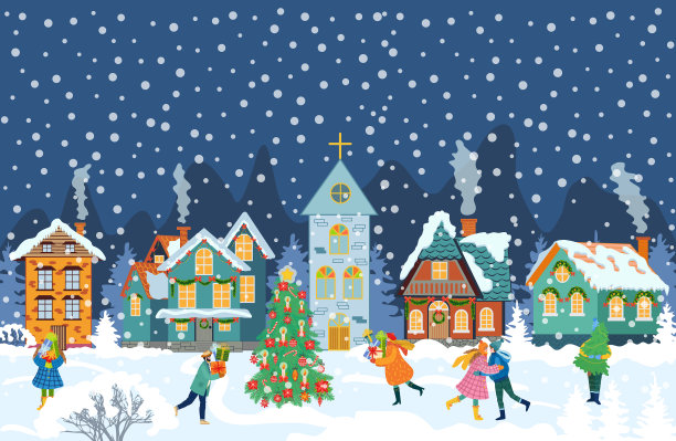 新年快乐，圣诞快乐，冬老图片下载