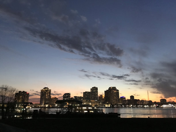 美国路易斯安那州，日落时分的新奥尔良风景图片下载