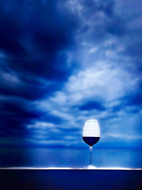 自然中的葡萄酒剪影图片下载