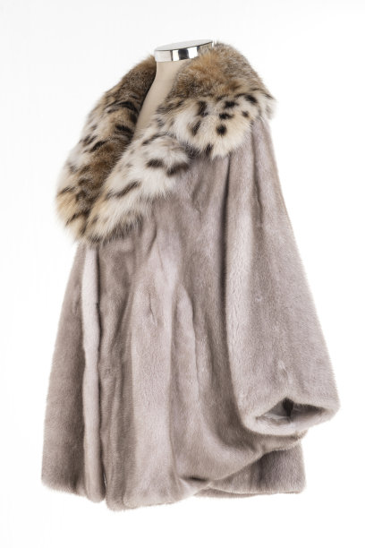 昂贵的皮草大衣收藏在人体模型上。图片下载