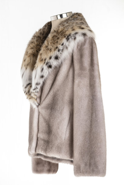 昂贵的皮草大衣收藏在人体模型上。图片下载