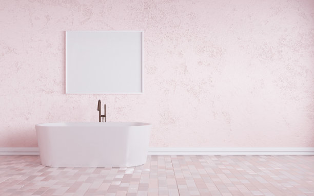 模拟空框室内和现代现代浴室设计图片下载