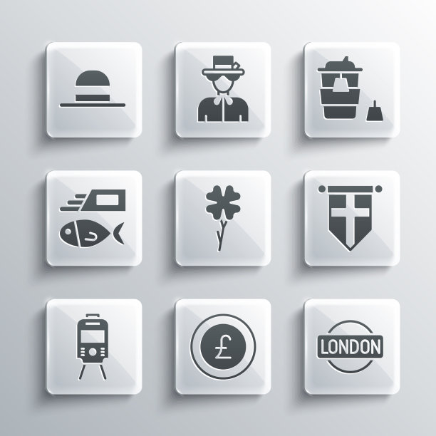 在硬币上印上英镑伦敦标志英格兰图片下载