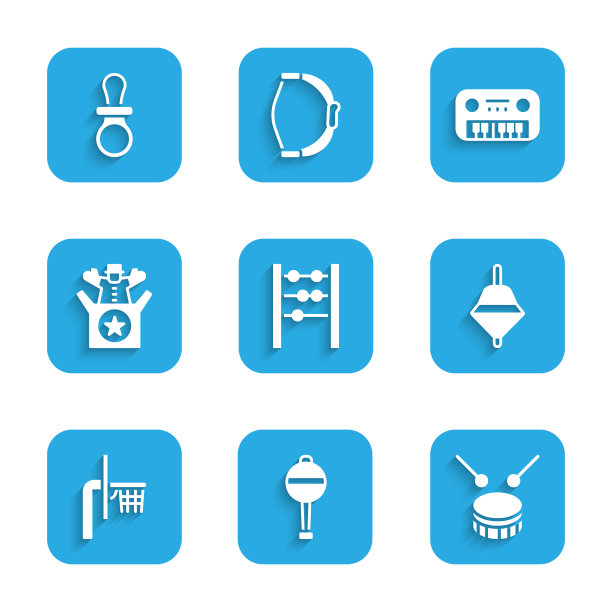 用鼓棒设置算盘拨浪鼓婴儿玩具鼓图片下载