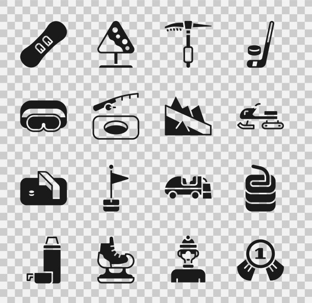 为冰壶雪上摩托冰斧设置奖章石图片下载