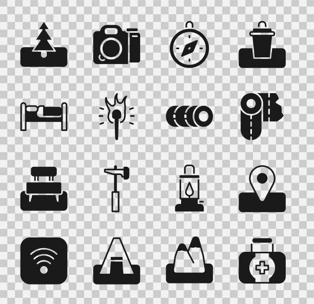 放置野营纸的急救箱位置图片下载