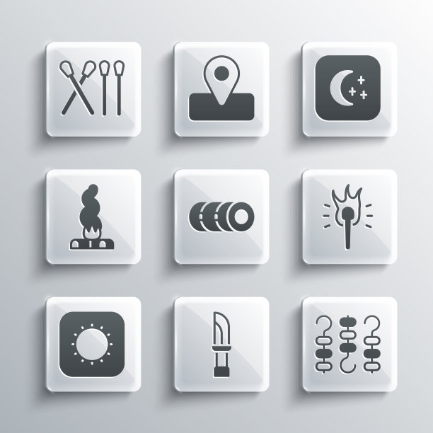 把刀烤的羊肉串放在烤串火炬上图片下载