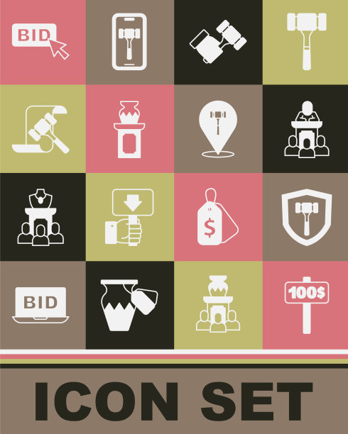 设置手握拍卖拍子的拍卖锤图片下载