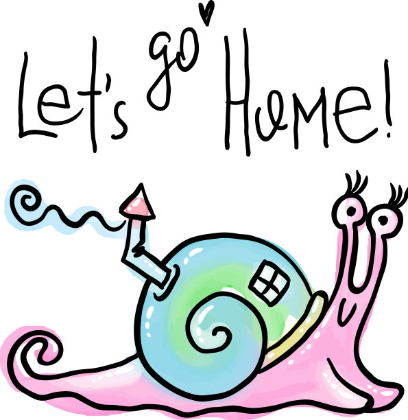 让我们回家水彩画，在温馨的家图片下载