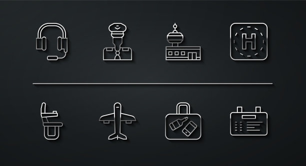 设置线耳机与麦克风飞机座位图片下载