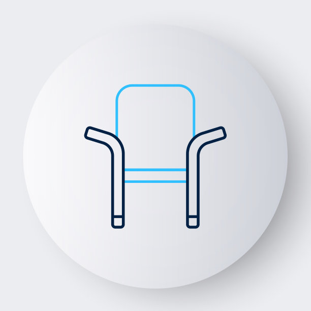 线条露营便携式折叠椅图标孤立图片下载