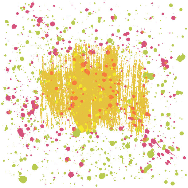 用毛笔和墨水点画的垃圾横幅。矢量图图片下载