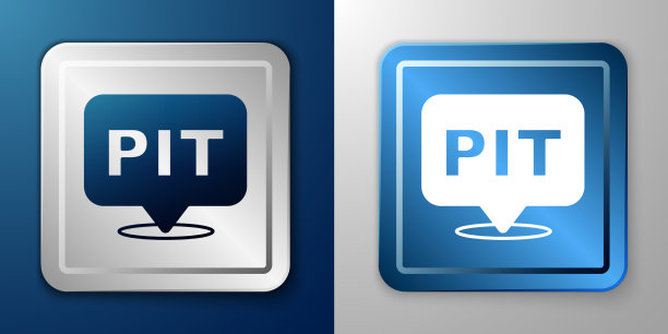 白色维修站图标孤立的蓝色和灰色图片下载