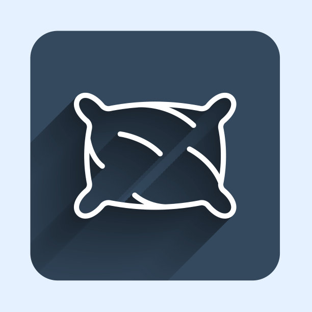 用白线长方形枕头图标隔开图片下载