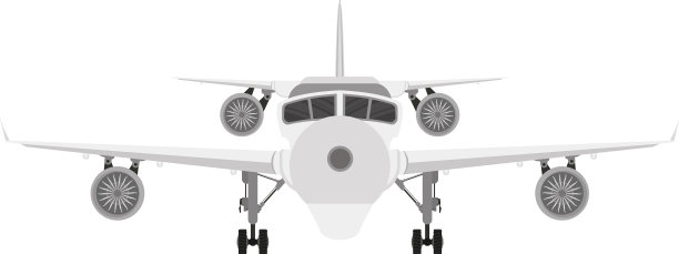 起落架隔离的商用喷气式飞机图片下载