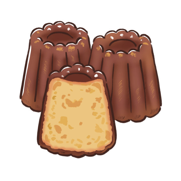 一个简单的卡内莱的可爱的手绘插图。图片下载